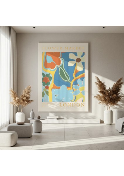 Modern Tarzı Çiçek Desenli Soyut Sanat Tablosu fırsatları