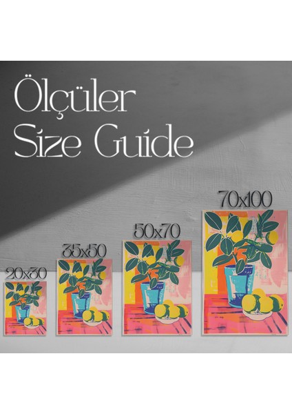 Neon Pop Art Limon Ağacı Tablosu modelleri