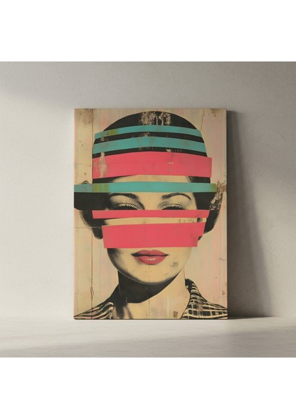 Soyut Kolaj Tekniğiyle Gerçekleştirilmiş Kadın Portresi Tablosu fiyatları