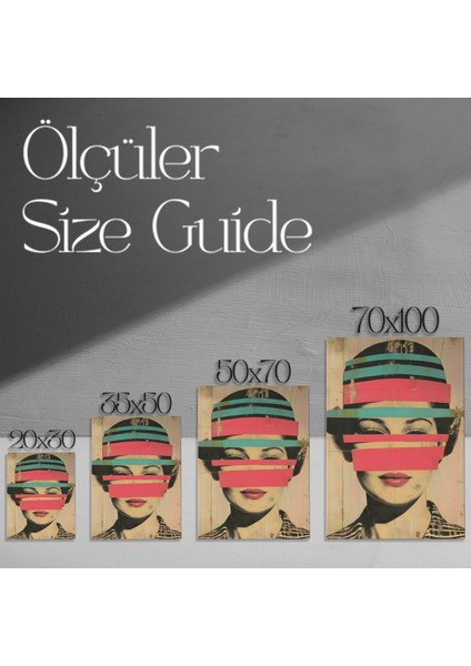 Soyut Kolaj Tekniğiyle Gerçekleştirilmiş Kadın Portresi Tablosu modelleri