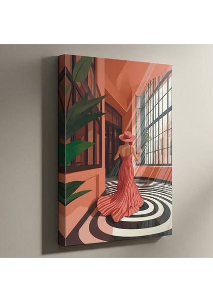 Modernist Kadın Figürü Illüstrasyon Tablosu