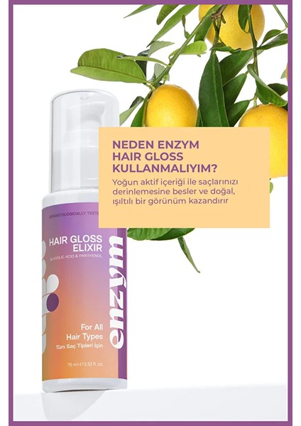 Gloss Elixir Parlaklık ve Pürüzsüzlük Verici, Canlandırıcı Saç Bakım Serumu 75 ml fiyatları