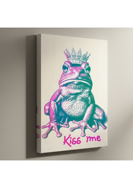 Kraliyet Kurbağası Pop Art Tablosu