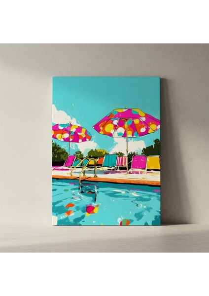 Havuz Kenarı Pop Art Tablosu fiyatları