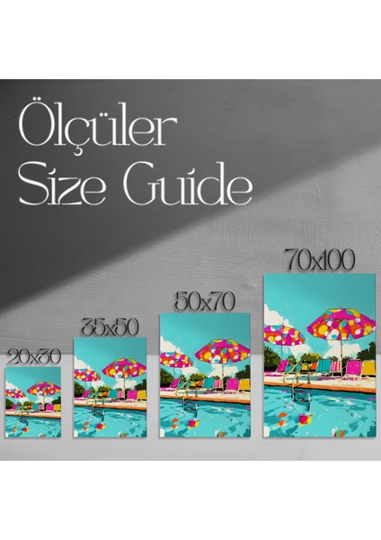 Havuz Kenarı Pop Art Tablosu modelleri