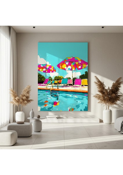 Havuz Kenarı Pop Art Tablosu fırsatları