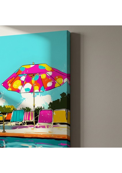 Havuz Kenarı Pop Art Tablosu indirimleri
