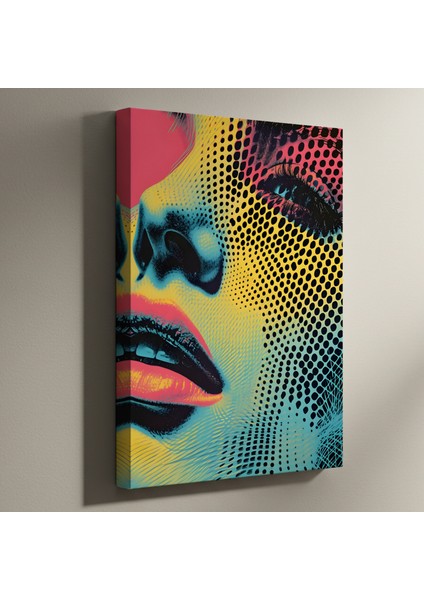 Soyut Pop Art Kadın Portresi Tablosu