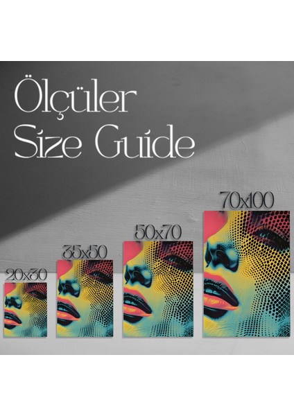 Soyut Pop Art Kadın Portresi Tablosu modelleri