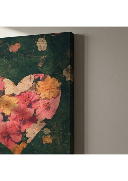 Kalp Çiçekleri Soyut Sanat Tablosu indirimleri