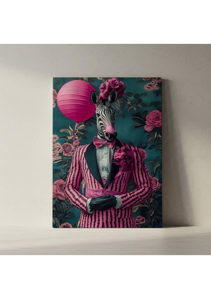 Zebra Şıklığı Sürrealist Illüstrasyon Tablosu fiyatları