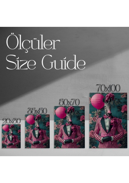 Zebra Şıklığı Sürrealist Illüstrasyon Tablosu modelleri