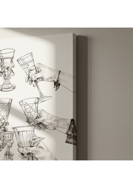 Şarap Kadehleriyle Kutlama Anı Tablosu indirimleri