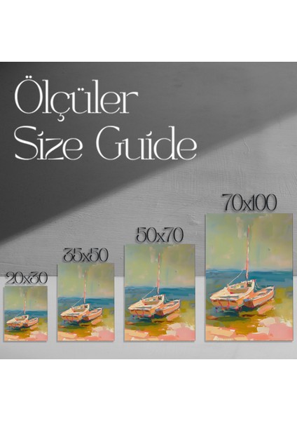 Soyut Tarzda Yelkenli Tekne Tablosu modelleri