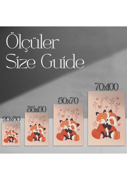Sevgili Tilkiler Modern Sanat Tablosu modelleri