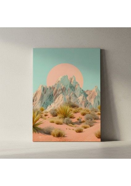 Pastel Dağlar Soyut Sanat Tablosu fiyatları