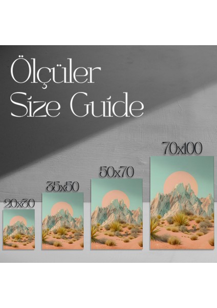 Pastel Dağlar Soyut Sanat Tablosu modelleri