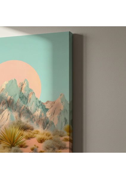 Pastel Dağlar Soyut Sanat Tablosu indirimleri