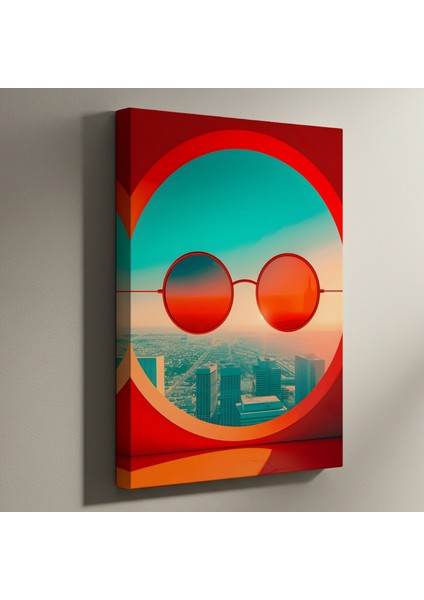 Soyut Şehir Manzarası Tablosu