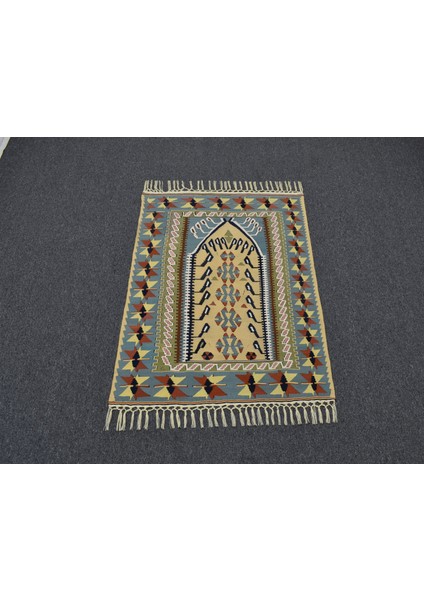 Yeni El Dokuma Benzersiz Kayseri Pamuklu Yün Kilim 6411 modelleri