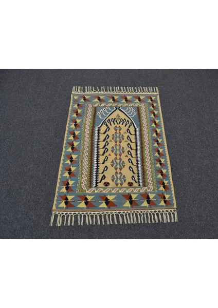 Yeni El Dokuma Benzersiz Kayseri Pamuklu Yün Kilim 6411 fırsatları