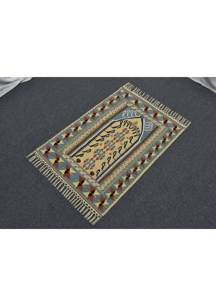 Yeni El Dokuma Benzersiz Kayseri Pamuklu Yün Kilim 6411 indirimleri