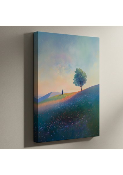Tek Ağaç Altında Düşlemsel Manzara Tablosu