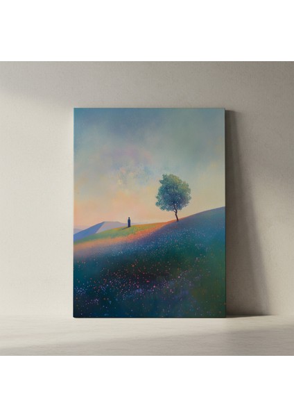 Tek Ağaç Altında Düşlemsel Manzara Tablosu fiyatları