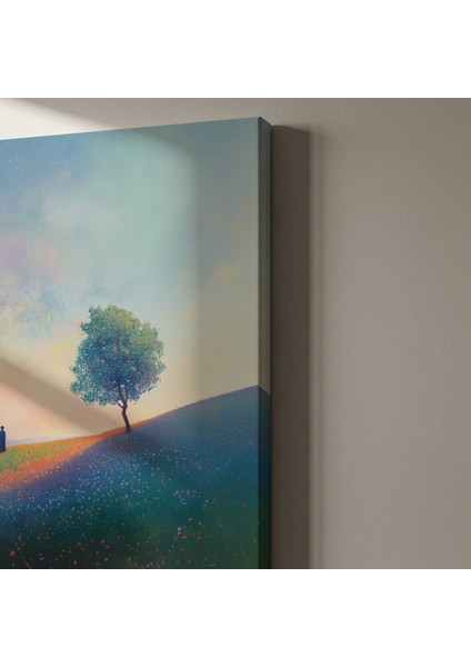 Tek Ağaç Altında Düşlemsel Manzara Tablosu indirimleri