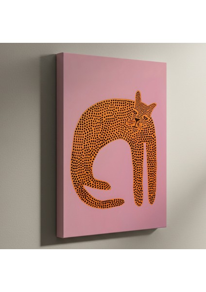 Nokta Desenli Leopar Illüstrasyon Tablosu