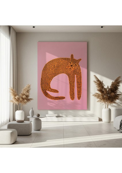 Nokta Desenli Leopar Illüstrasyon Tablosu fırsatları