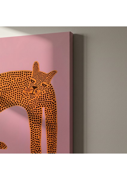 Nokta Desenli Leopar Illüstrasyon Tablosu indirimleri