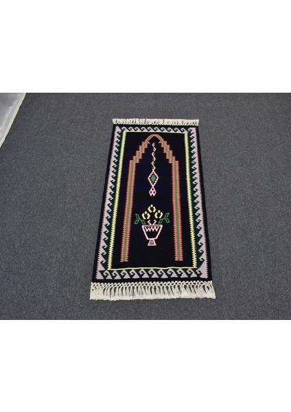 Yeni El Dokuması Siyah Bayburt Mihraplı Seccade Kilim 6393 modelleri