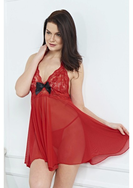 Kadın Şık Fantezi Elbise Gecelik Harness 3168 -