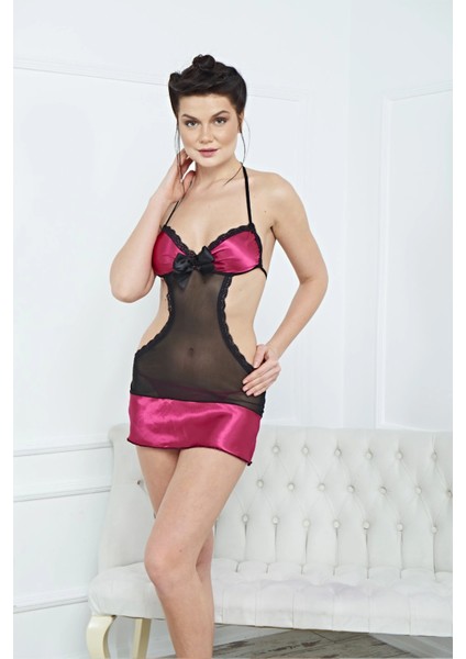 Kadın Şık Saten Gecelik Takım 3528 - fiyatları