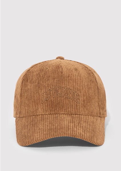 MVJNS Nakışlı Kahverengi Kadife Şapka 0911928-89465 modelleri