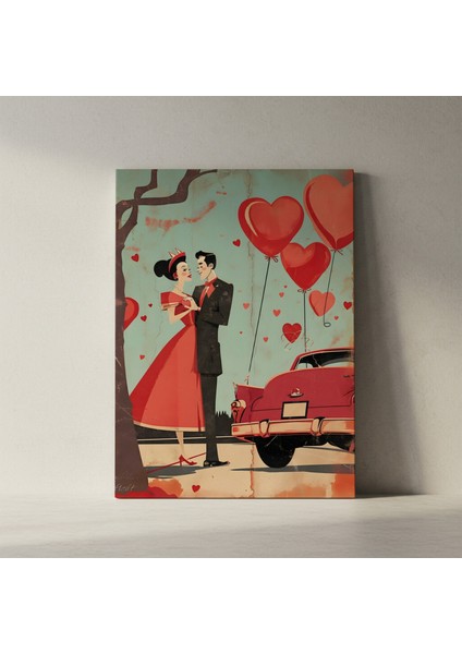 Retro Romantizm Illüstrasyon Tablosu fiyatları