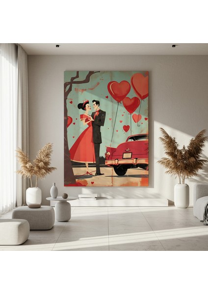 Retro Romantizm Illüstrasyon Tablosu fırsatları