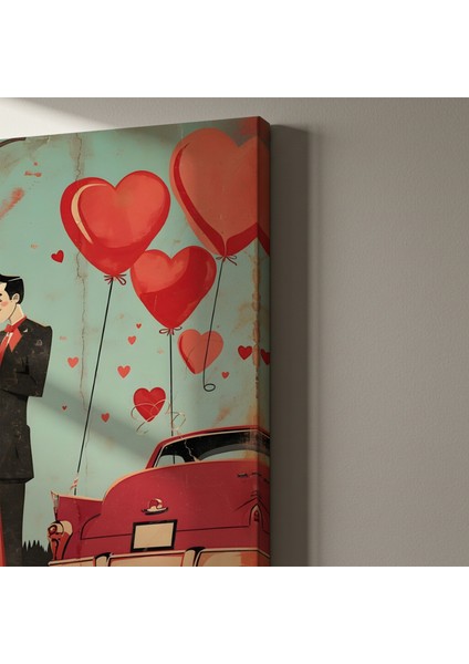 Retro Romantizm Illüstrasyon Tablosu indirimleri