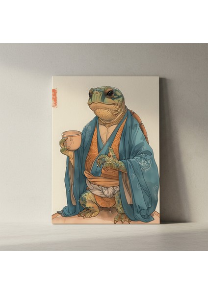 Japon Tarzı Kaplumbağa Illüstrasyon Tablosu fiyatları