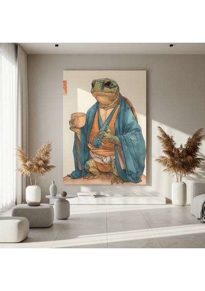 Japon Tarzı Kaplumbağa Illüstrasyon Tablosu fırsatları