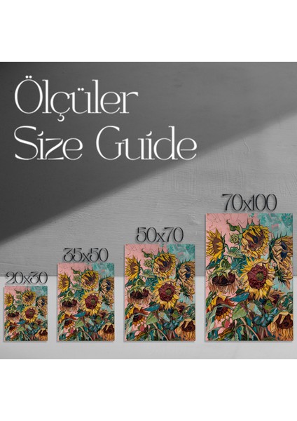 Ayçiçeği Bahçesi Soyut Yağlıboya Tablosu modelleri