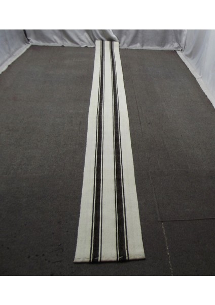 El Dokuma Devasa Boyutlu Ak Pamuklu Yörük Kuşak Yolluk Kilim 6401 modelleri