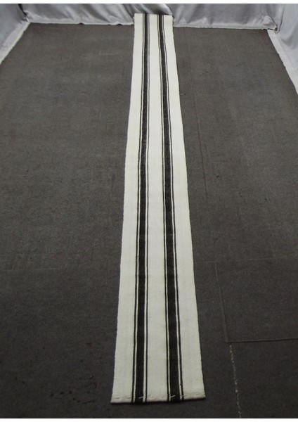 El Dokuma Devasa Boyutlu Ak Pamuklu Yörük Kuşak Yolluk Kilim 6401 fırsatları