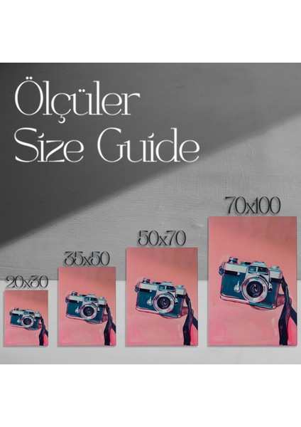 Retro Kamera Illüstrasyon Tablosu modelleri