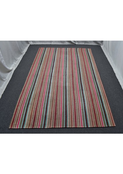 El Dokuma 5m2 Rengarenk Bukleli Pamuklu Kilim 6396 modelleri