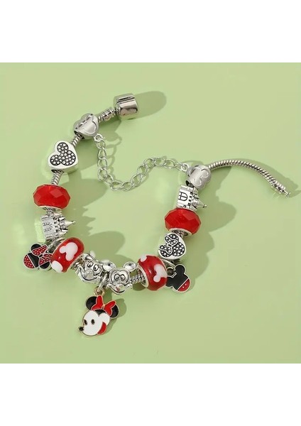 Pandora Tarz , Disney Minnie Mause Temalı Kırmızı Charmlı Bileklik, Ahşap Kutu Içerisinde modelleri