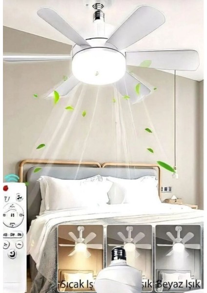 HS-9301 Vega 25W 5 Pervaneli LED Işıklı Tavan Vantilatörü fırsatları