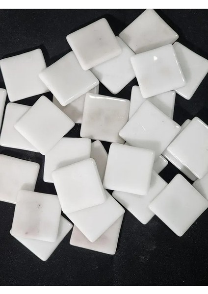 Beyaz Cam Mozaik (1 kg 85 Adet Taş)