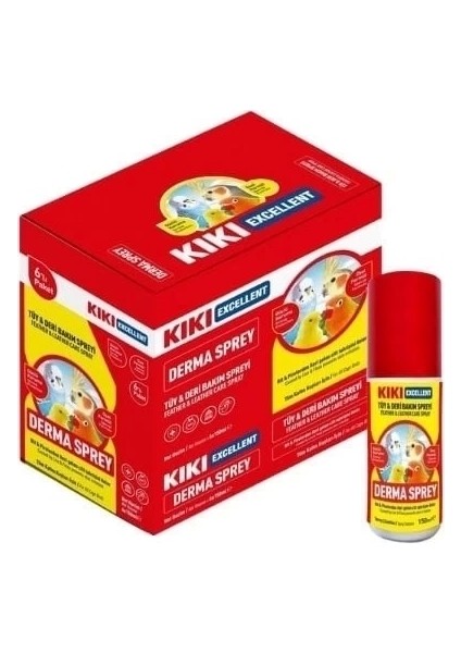 Kiki Excellent Derma Sprey Kuşlar Için Tüy Bakım Spreyi 150 ml